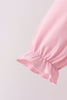 Pink Lil sister embroidery ruffle bloomer set