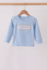 Blue big brother embroidery top
