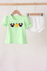 Light green character french knot bloomer set