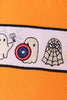 Orange ghost embroidery top