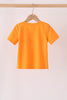Orange ghost embroidery top