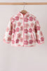 Floral print fleece jacket