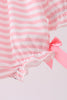 Pink Stripe Princess Embroidery Bubble