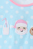 Blue Milk Santa Cookies Ruffle Dress