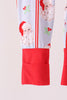 Blue santa claus bamboo zipper romper