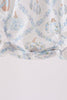 Blue pumpkin embroidery ruffle bubble