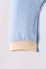 Blue pumpkin embroidery romper
