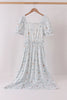 Blue pumpkin ruffle mom dress