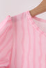 Pink ghost applique stripe dress