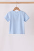 Blue ghost embroidery top