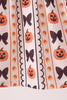 Pumpkin bow embroidery ruffle dress