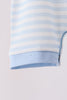 Blue stripe spider embroidery romper