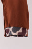 Brown camouflage hunting embroidery romper