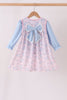 Pink floral bow 2pc set