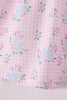 Pink floral bow pants set