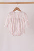 Pink floral turkey embroidery ruffle bubble
