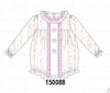 Pink floral turkey embroidery ruffle bubble