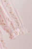 Pink floral turkey embroidery ruffle dress