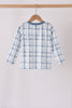 Blue plaid pocket top