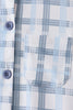 Blue plaid button down shirt