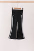 Black Flare Double Side Stripe Active Pants