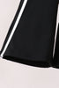 Black Flare Double Side Stripe Active Pants