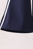 Navy Flare Double Side Stripe Active Pants