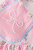 Pink Pearl Bow Floral Bloomer Set