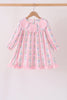 Pink Pearl Bow Floral Dress