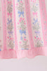 Pink Pearl Bow Floral Dress