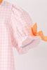 Pink cats Jack-O-Lantern applique bubble