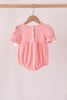 Pink pumpkin embroidery ruffle bubble