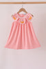Pink pumpkin embroidery dress