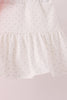 Pink pumpkin embroidery skorts set