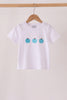 Blue pumpkin embroidery top