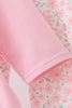 Pink floral bow pants set
