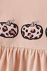 Leopard pumpkin applique bloomer set