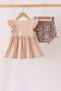 Leopard pumpkin applique bloomer set