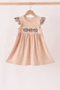 Leopard pumpkin applique dress