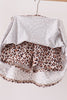 Leopard pumpkin applique skorts set