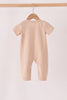 Leopard pumpkin embroidery romper