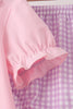 Pink goose embroidery ruffle bloomer set