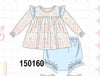 Pink pumpkin ruffle bloomer set