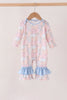 Pink pumpkin ruffle romper