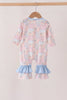 Pink pumpkin ruffle romper