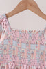 Pink pumpkin smocked mom&me dress