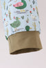 Green mallard embroidery pants set