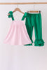 Pink Christmas Tree Embroidery Set