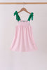 Pink Christmas Tree Embroidery Dress