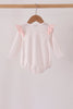 Pink santa claus dot applique ruffle bubble